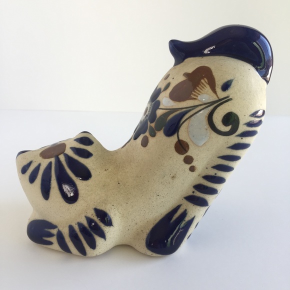 Tonala Pottery Folkart Kitschy Stretching Amused made in Mexico Cat - Picture 2 of 7